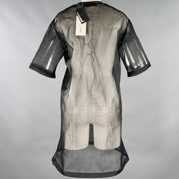 CALVIN KLEIN COLLECTION Size XS Wilson Black Mesh T-Shirt Dress - Picture 3 of 16